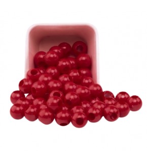 Plastik Boncuk 10Mm 500Gr Bordo B3982