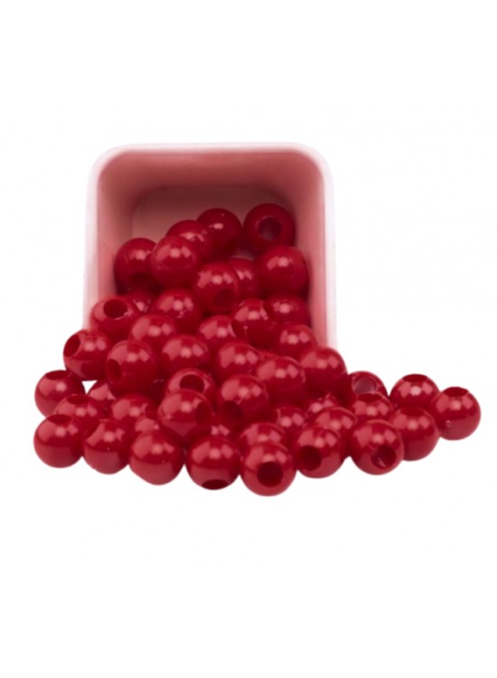 Plastik Boncuk 10Mm 500Gr Bordo B3982