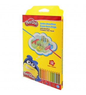 Play-Doh Kuru Boya Jumbo Üçgen Woodfree 12 Li PLAY-KU028
