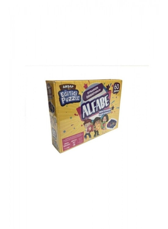 Play Wood Ahşap Eğitici Puzzle Alfabe 60 Parça ONY-25