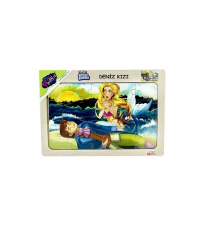 Play Wood Ahşap Eğitici Puzzle Deniz Kızı ONY-28