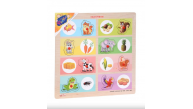 Play Wood Ahşap Tutmalı Eşleştirme Hayvan Yer ONY-360/361