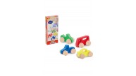 Play Wood Kutuda 4 Asorti Ahşap Yarış Arabaları Ony-380