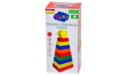 Play Wood Kutuda Ahşap Dikdörtgen Renkli Kule ONY-393