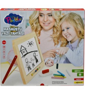 Play Wood Kutuda Ahşap Masa Üstü Yazı Tahtası ONY-385