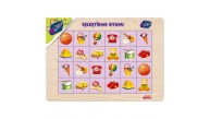 Playwood Ahşap Eğitici 4 Çeşit Eşleştirme Karışık Meyve