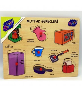 Playwood Ahşap Tutmalı Mutfak Gereçleri Ony-168/169