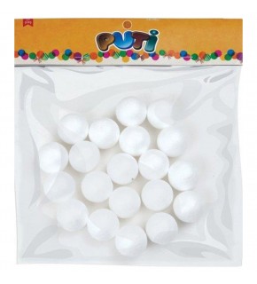 Puti Köpük Top 3 Cm 20 Li 4766