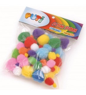 Puti Pon Pon Karışık 10-20-30 MM 00251