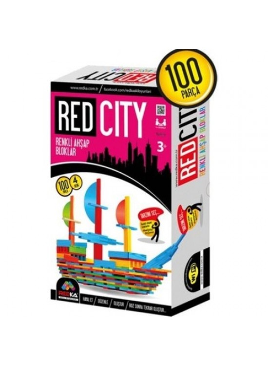 Redka Redcity Renkli Ahşap Bloklar RD5207 Akıl, Zeka ve Strateji Oyunu, Kutu Oyunu