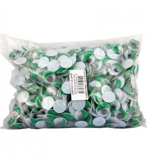 Renkli Oynar Göz Kirpiksiz 12mm-2000-Yeşil