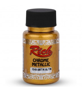 Rich Akrilik Boya Chrome Metalik 50 CC Antik Altın 1549