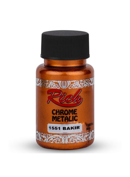 Rich Akrilik Boya Chrome Metalik 50 CC Bakır 1551