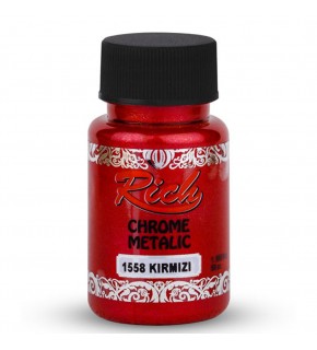 Rich Akrilik Boya Chrome Metalik 50 CC Kırmızı 1558