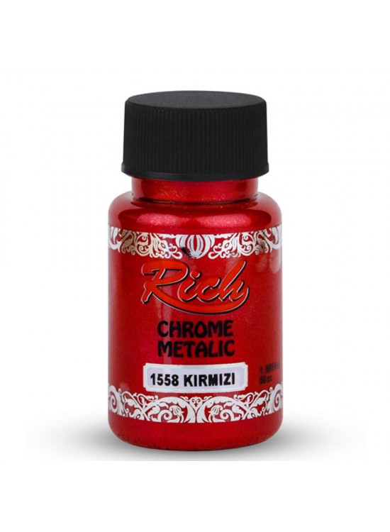Rich Akrilik Boya Chrome Metalik 50 CC Kırmızı 1558