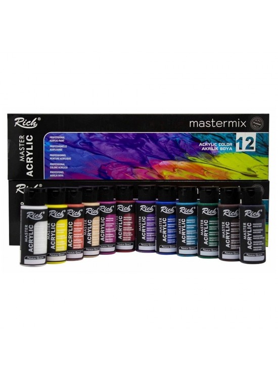 Rich Akrilik Boya Master-Mix 60 CC 12 Li