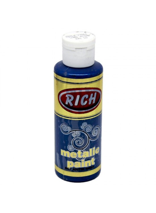 Rich Akrilik Boya Metalik 120 CC Antik Mavi 0867