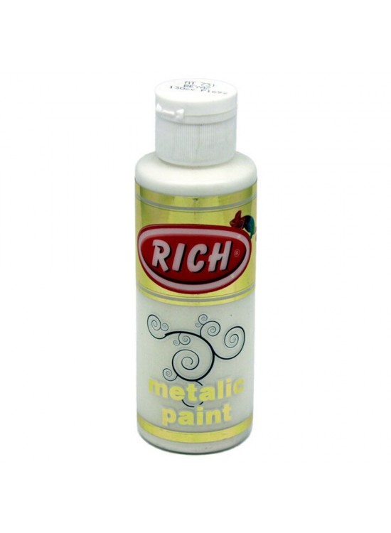 Rich Akrilik Boya Metalik 120 CC Beyaz 0731