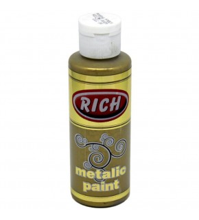 Rich Akrilik Boya Metalik 120 CC Koyu Altın 0772