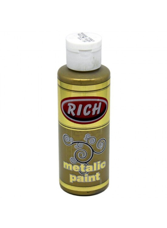 Rich Akrilik Boya Metalik 120 CC Koyu Altın 0772