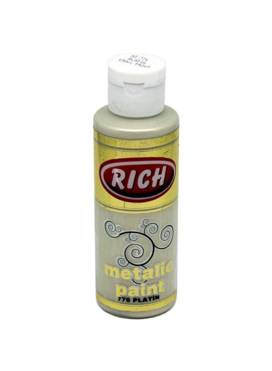 Rich Akrilik Boya Metalik 120 CC Platin 0776