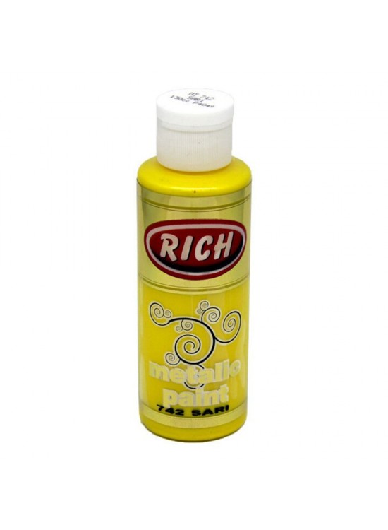 Rich Akrilik Boya Metalik 120 CC Sarı 0742