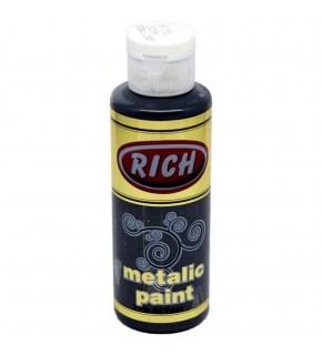 Rich Akrilik Boya Metalik 120 CC Siyah 0770