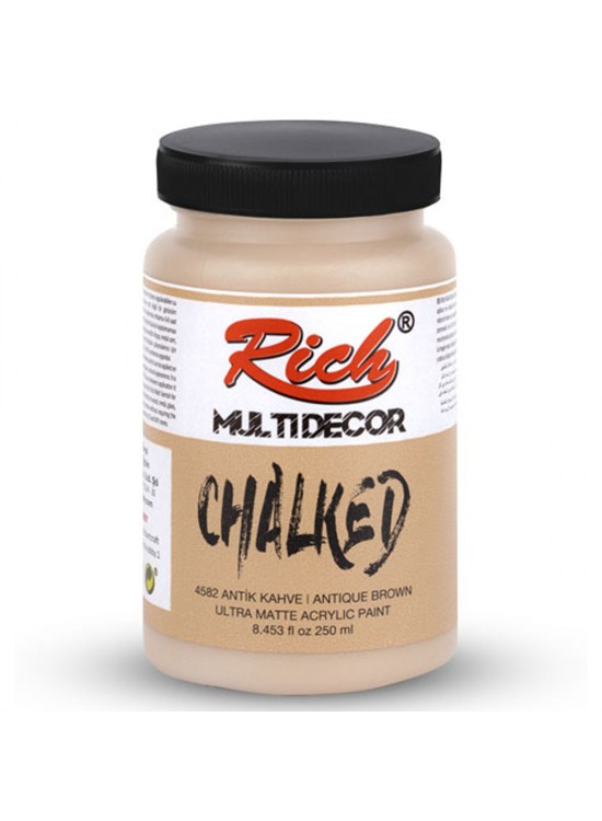 Rich Akrilik Boya Multi Decor Chalked 250 CC Antik Kahve 4582