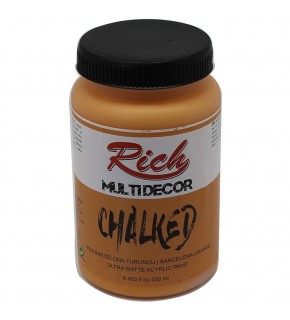 Rich Akrilik Boya Multi Decor Chalked 250 CC Barcelona Turuncu 4518