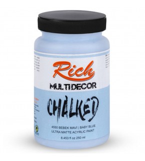 Rich Akrilik Boya Multi Decor Chalked 250 CC Bebek Mavi 4550