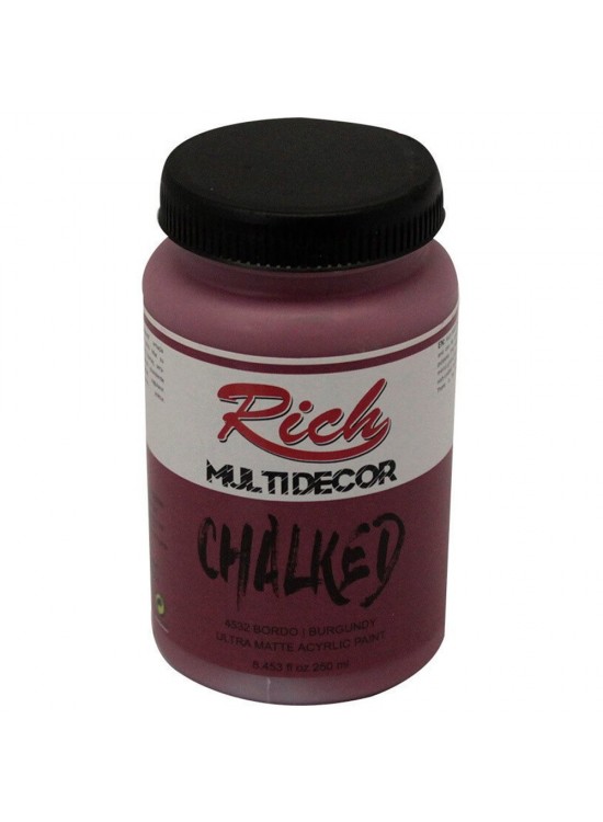 Rich Akrilik Boya Multi Decor Chalked 250 CC Bordo 4532