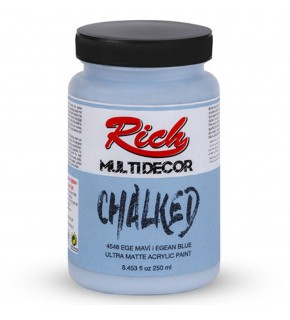 Rich Akrilik Boya Multi Decor Chalked 250 CC Ege Mavi 4548