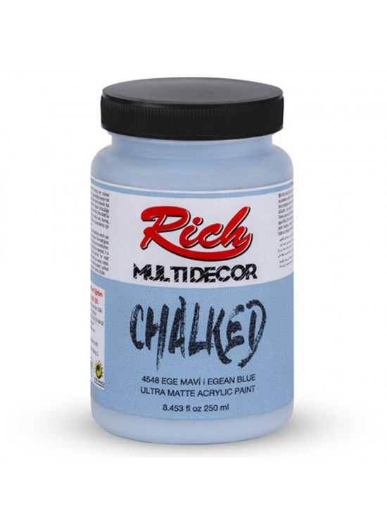 Rich Akrilik Boya Multi Decor Chalked 250 CC Ege Mavi 4548