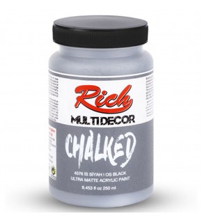 Rich Akrilik Boya Multi Decor Chalked 250 CC İs Siyah 4576