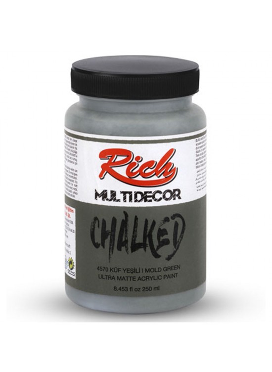 Rich Akrilik Boya Multi Decor Chalked 250 CC Küf Yeşili 4570