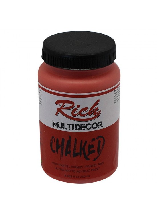 Rich Akrilik Boya Multi Decor Chalked 250 CC Pastel Kırmızı 4530