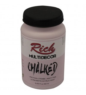 Rich Akrilik Boya Multi Decor Chalked 250 CC Puslu Pembe 4520