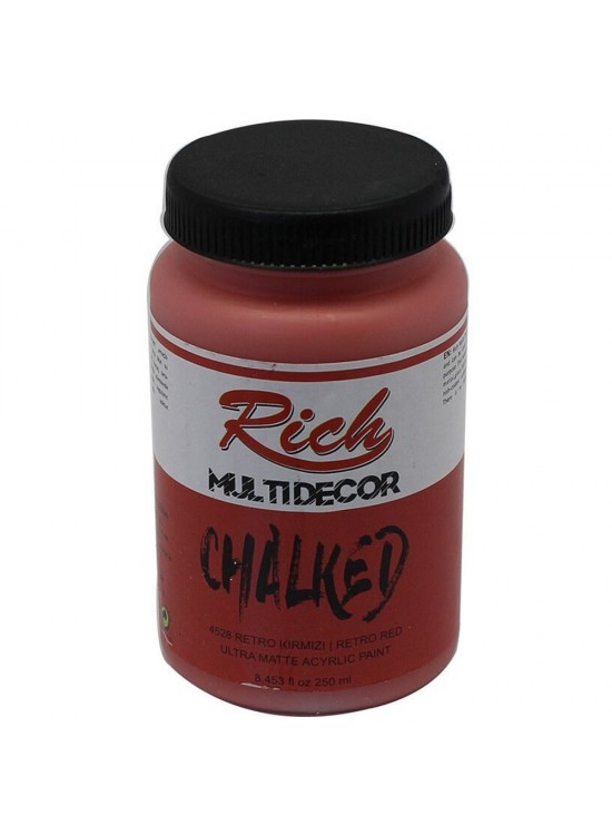 Rich Akrilik Boya Multi Decor Chalked 250 CC Retro Kırmızı 4528