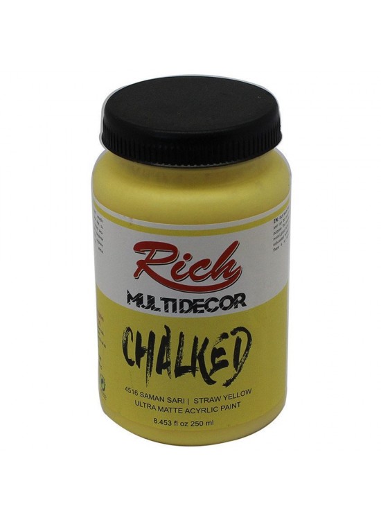 Rich Akrilik Boya Multi Decor Chalked 250 CC Saman Sarı 4516