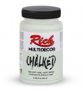 Rich Akrilik Boya Multi Decor Chalked 250 CC Soft Yeşil 4562