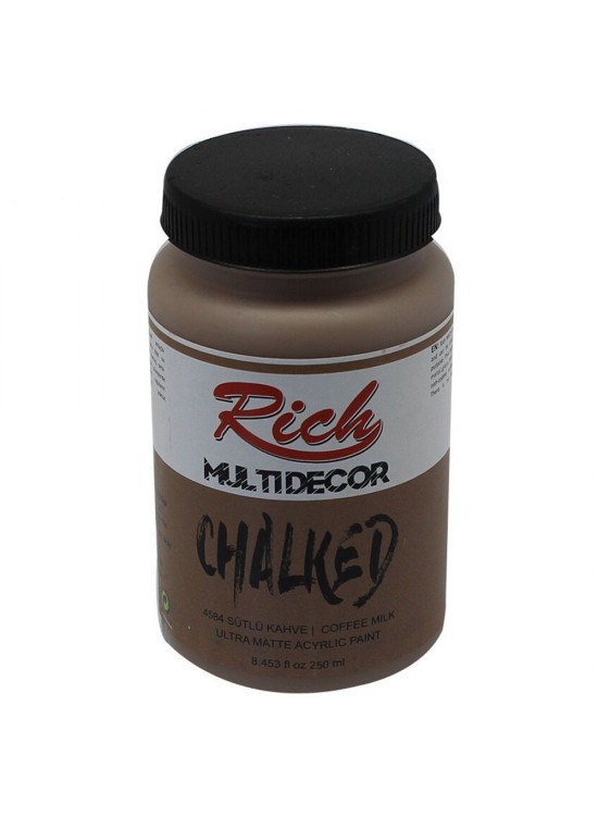 Rich Akrilik Boya Multi Decor Chalked 250 CC Sütlü Kahve 4584