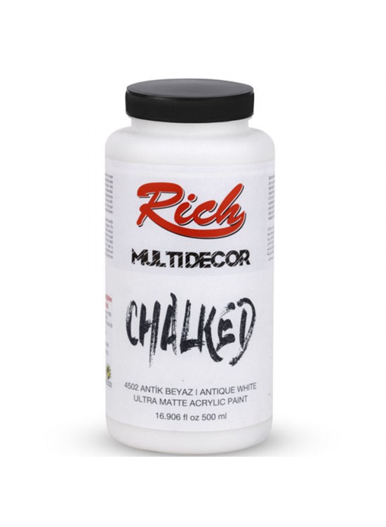 Rich Akrilik Boya Multi Decor Chalked 500 CC Antik Beyaz 4502