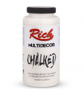 Rich Akrilik Boya Multi Decor Chalked 500 CC Eskimiş Beyaz 4504