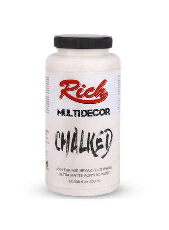 Rich Akrilik Boya Multi Decor Chalked 500 CC Eskimiş Beyaz 4504