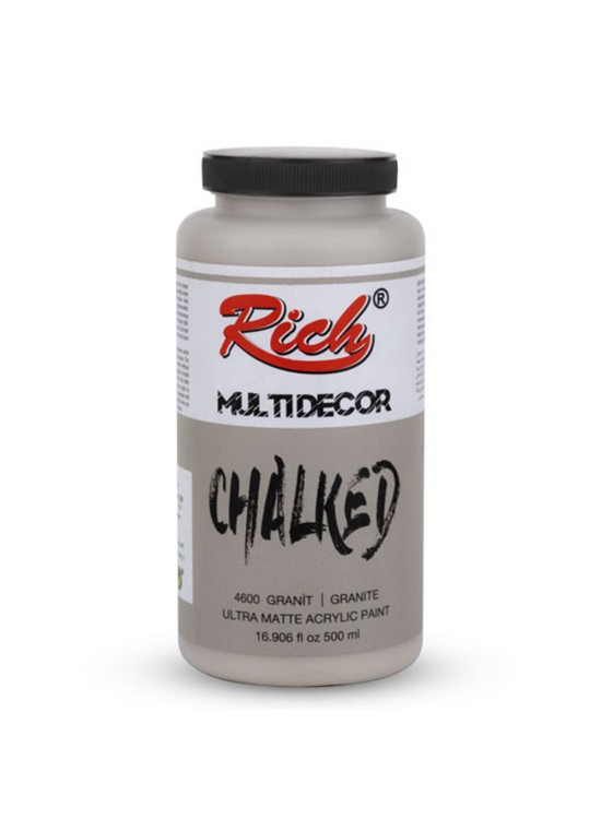 Rich Akrilik Boya Multi Decor Chalked 500 CC Granit