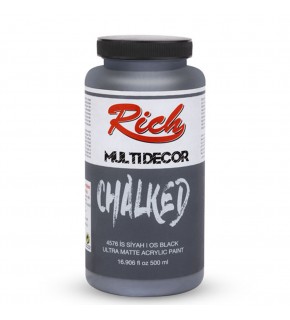 Rich Akrilik Boya Multi Decor Chalked 500 CC İs Siyah 4576
