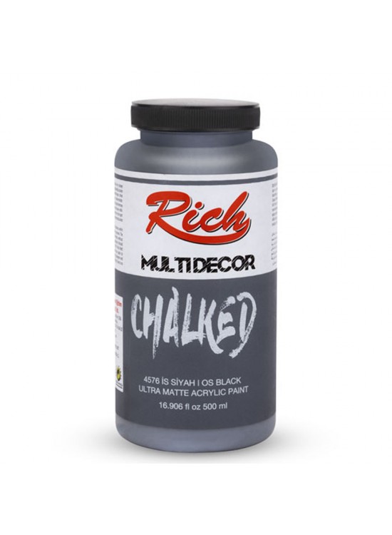 Rich Akrilik Boya Multi Decor Chalked 500 CC İs Siyah 4576