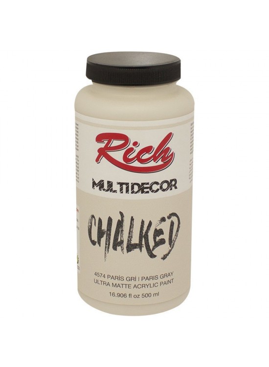 Rich Akrilik Boya Multi Decor Chalked 500 CC Paris Gri 4574