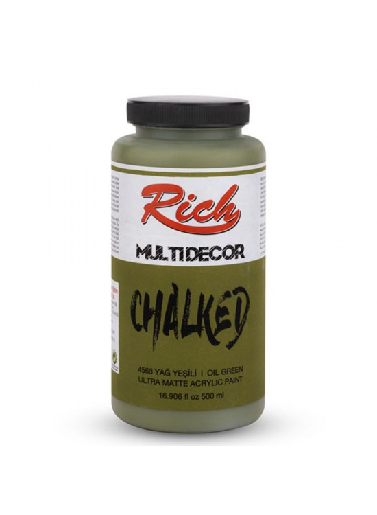 Rich Akrilik Boya Multi Decor Chalked 500 CC Yağ Yeşili 4568