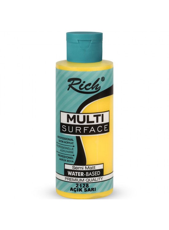 Rich Akrilik Boya Multi Surface 120 CC Açık Sarı 120-2128